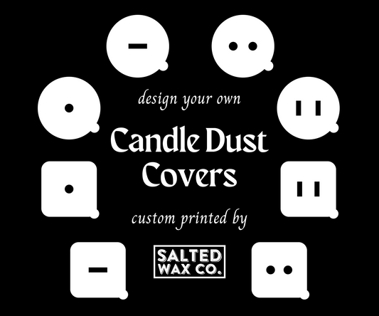 Custom Printed Candle Dust Covers - Single and Double Wick