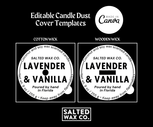 Editable Candle Dust Cover Template - 010
