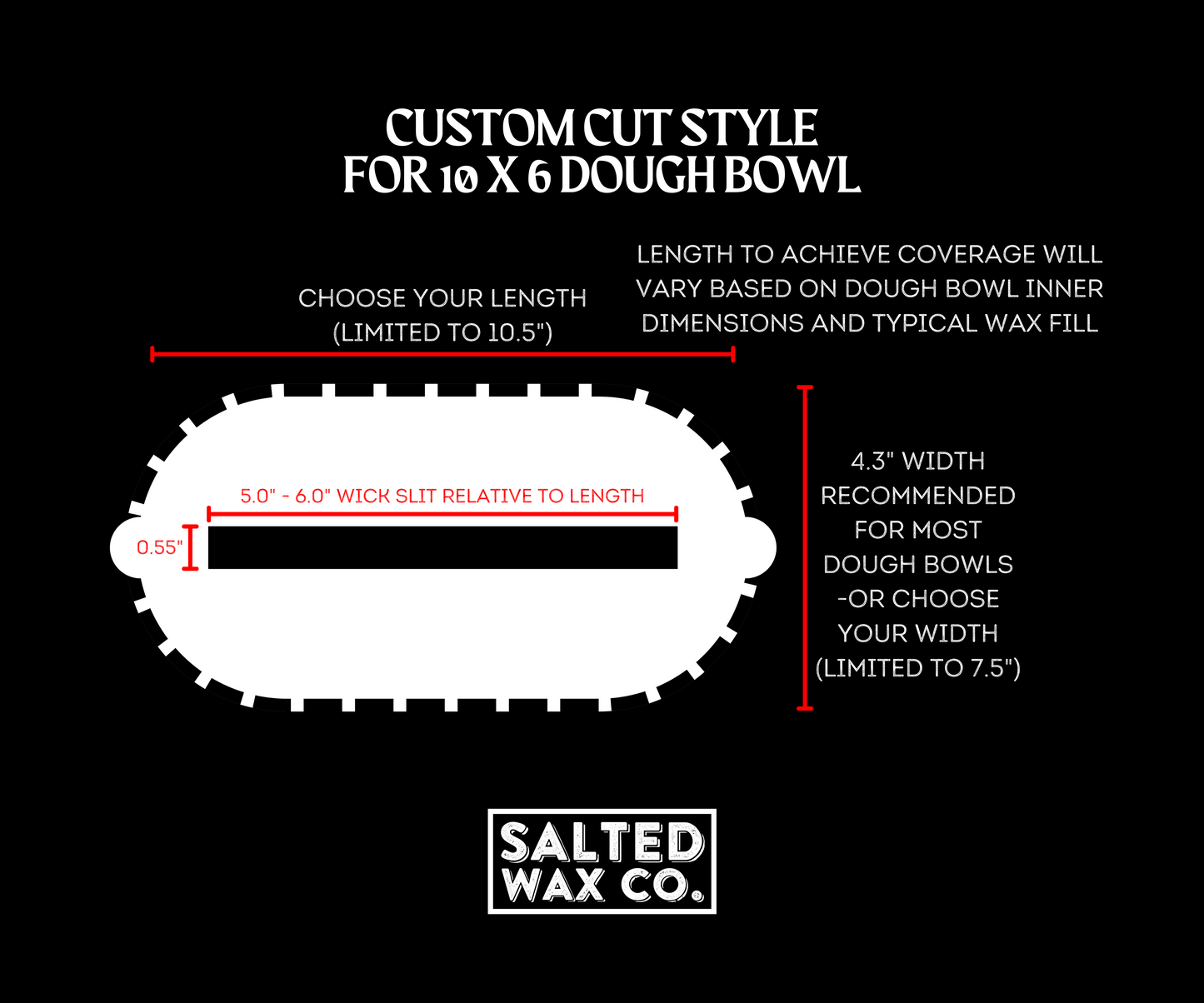 Custom Size Candle Dust Cover Cuts - Dough Bowl